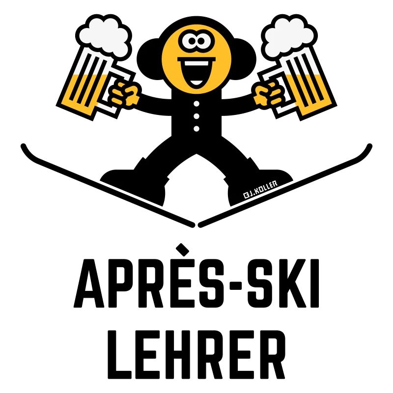 Après-Ski Lehrer (Bier / Karikatur / 3C)