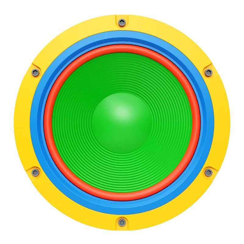 Bunter Lautsprecher 3D