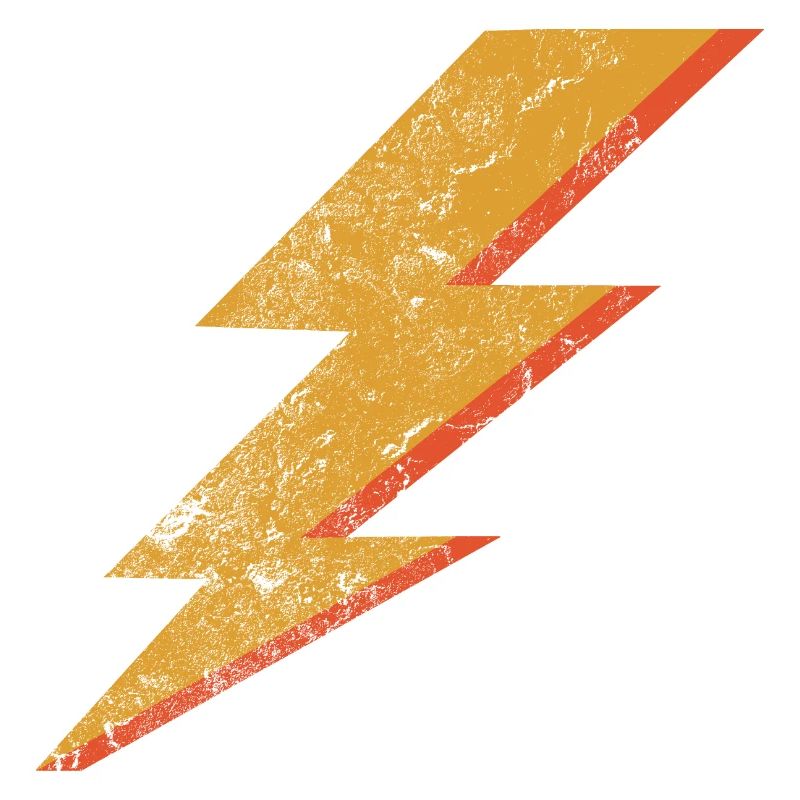 Grunge Style Rot & Gelb Blitz