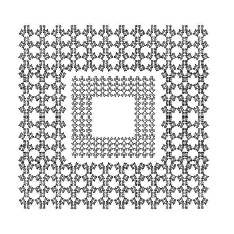Quadratisches Dekor