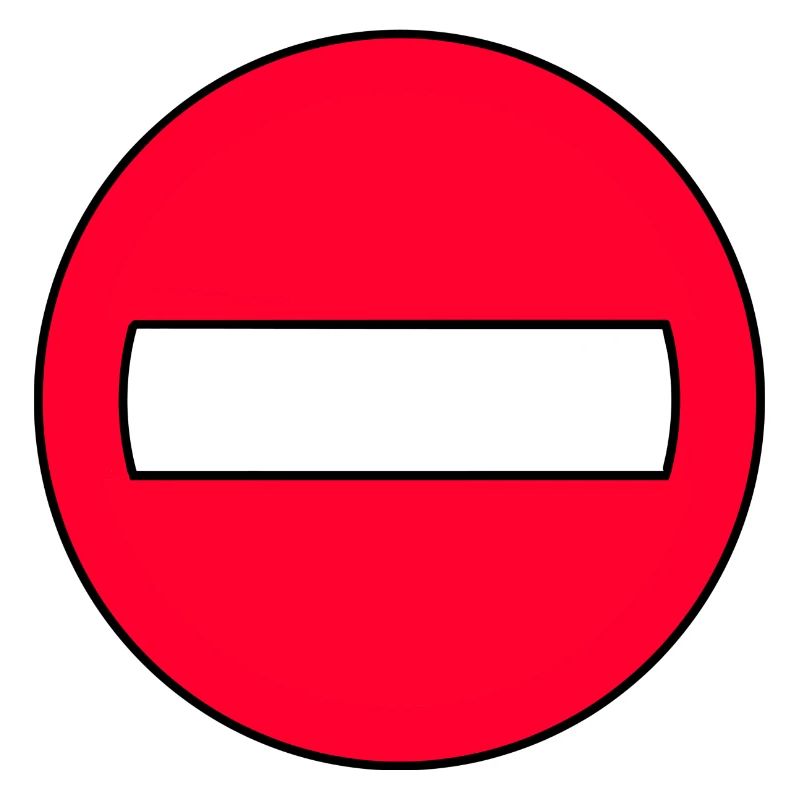 Durchgangsverbot Icon Rot