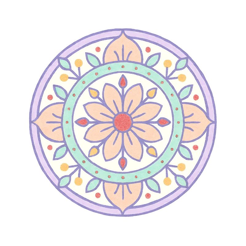 Mandala with risograph effect
