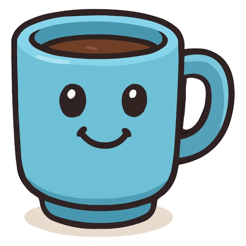 Fröhlicher Kaffeebecher