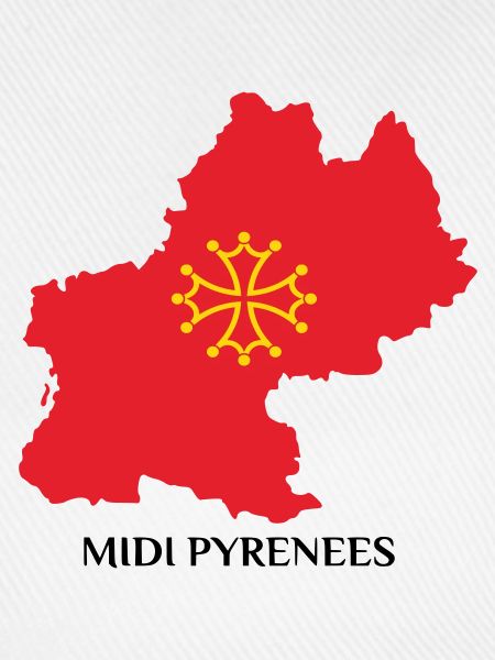 Map of the Midi-Pyrénées