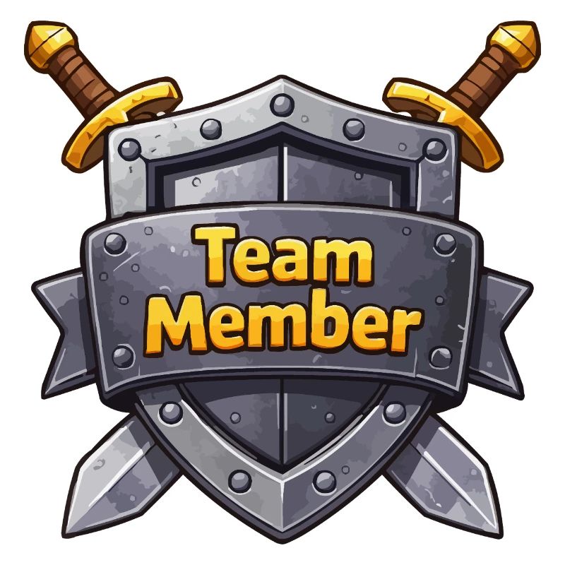Team Member Schild Abzeichen
