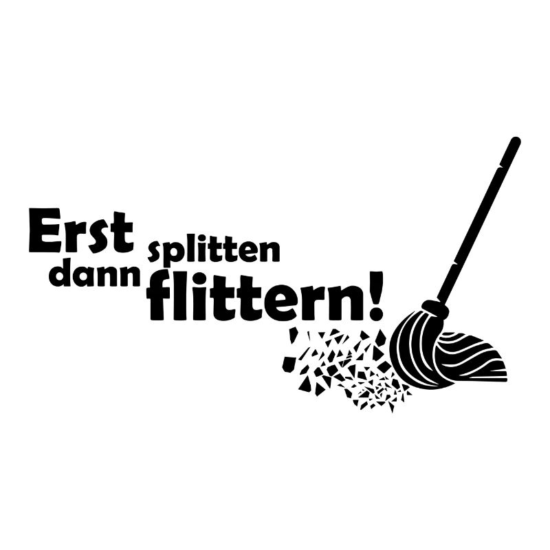 Erst splittern dann flittern Polterabend Geschenk