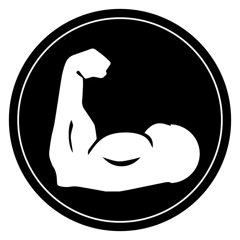 Muscles dumbbell icon