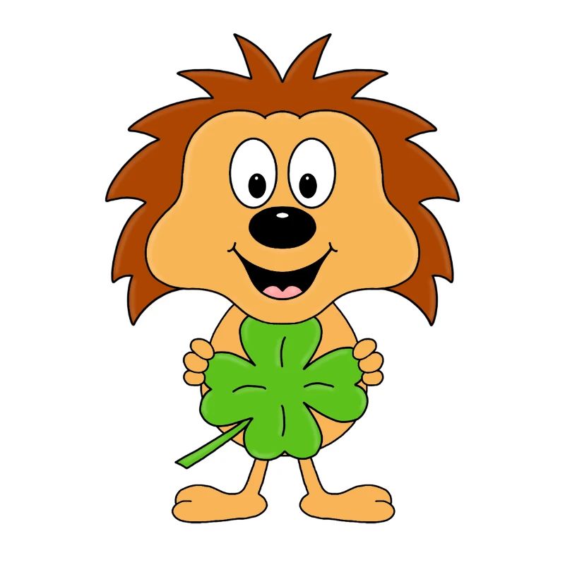 KLEEBLATT - GLÜCKSBRINGER - IGEL - TIER