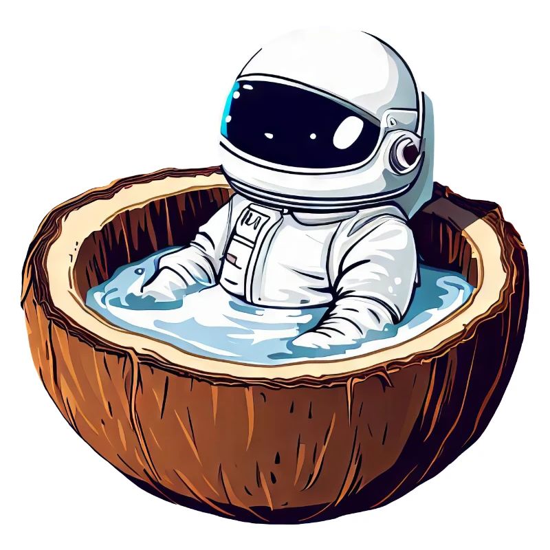 Un astronaute baigne dans la noix de - Drôle