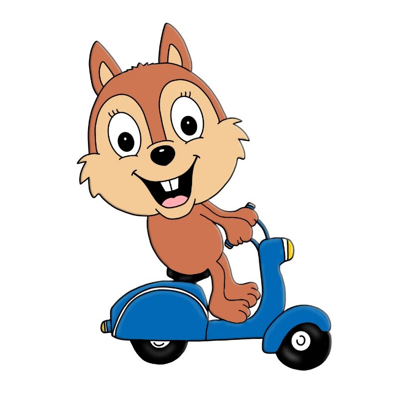 ROLLER - SCOOTER - EICHHÖRNCHEN - TIER - TIERISCH