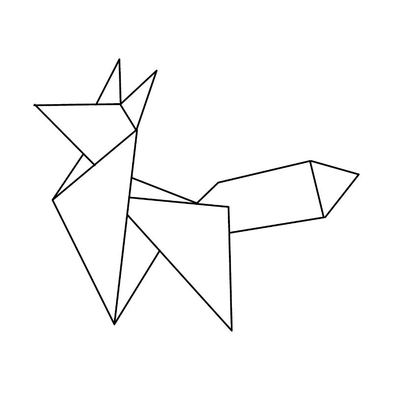 Origami fox