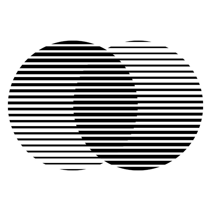 Two Circles / schwarz