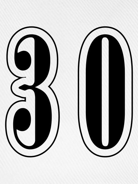 30 Zahl symbol