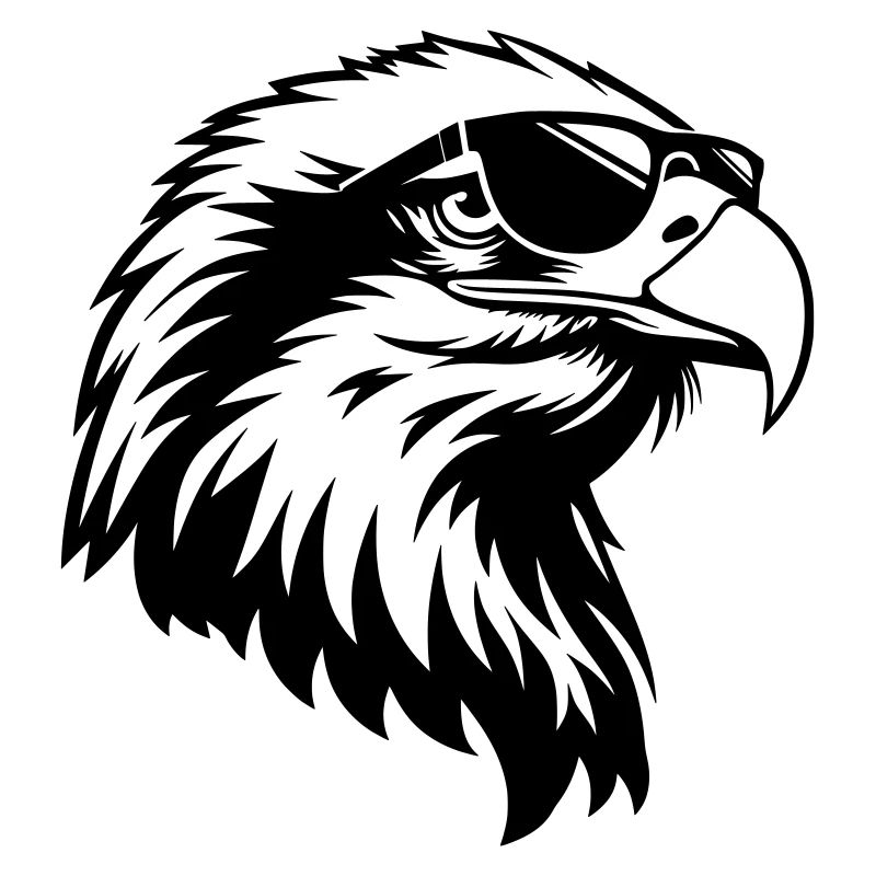 Cool eagle with sunglasses