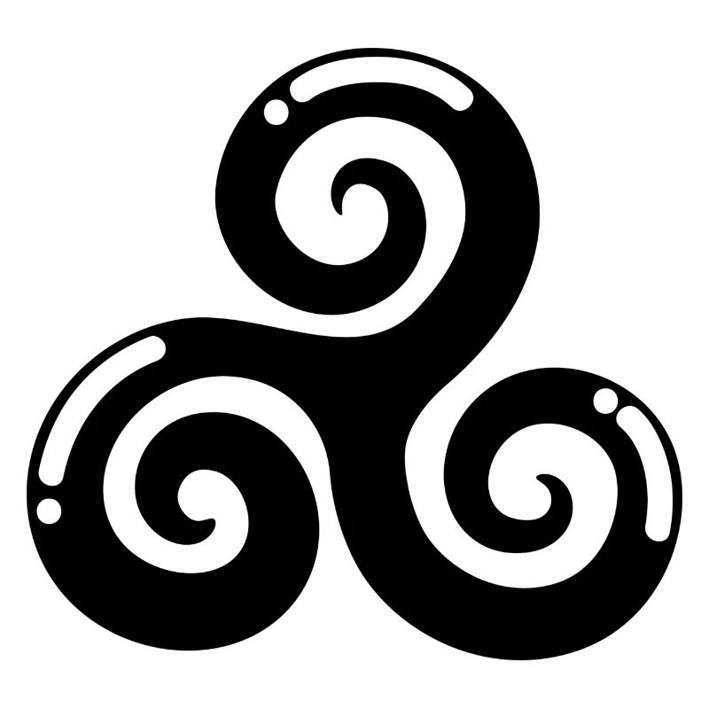 celtic triskele noir et blanc cadeau