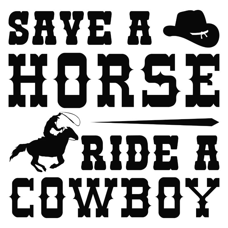 Rette einen Pferderitt auf einem Cowboy