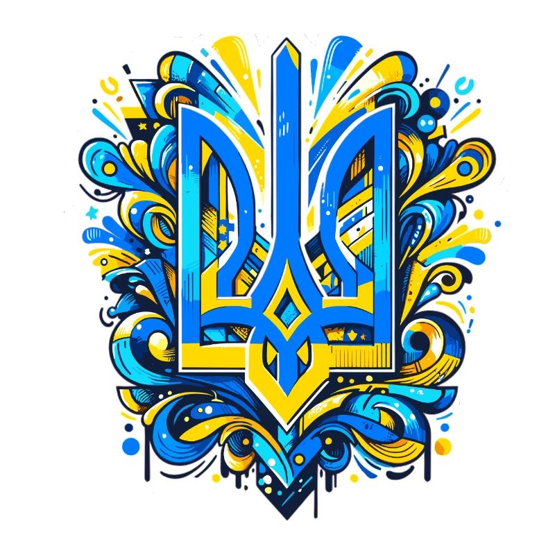 Fancy Beautiful Blue Yellow Splash Pattern