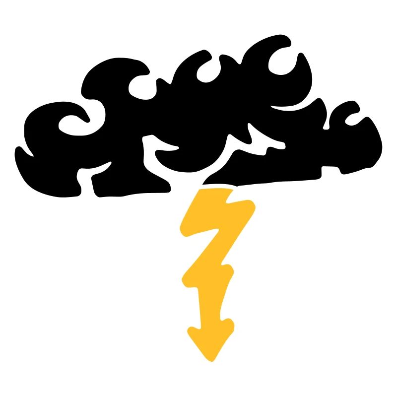 Lightning from a cloud / thunderstorm & lightning