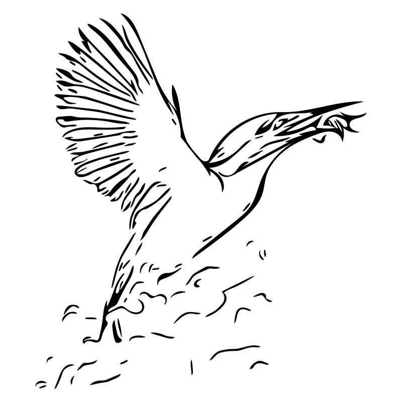 Eisvogel mit Fisch