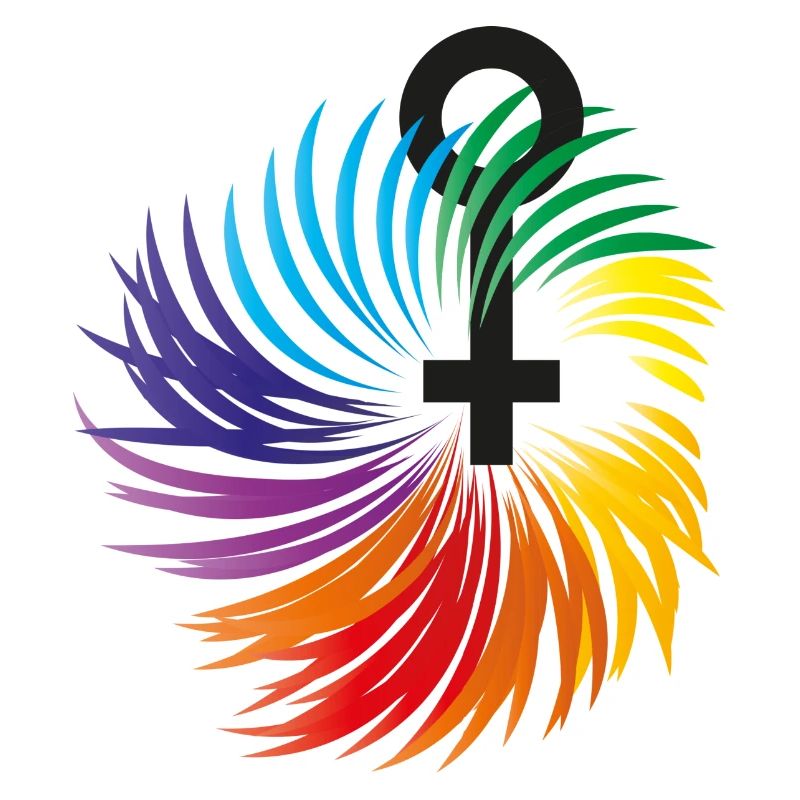 Frauenrechte mit Regenbogenfarben