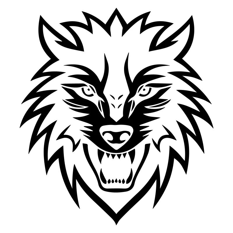 Wolf Wolf Head Symbol Logo