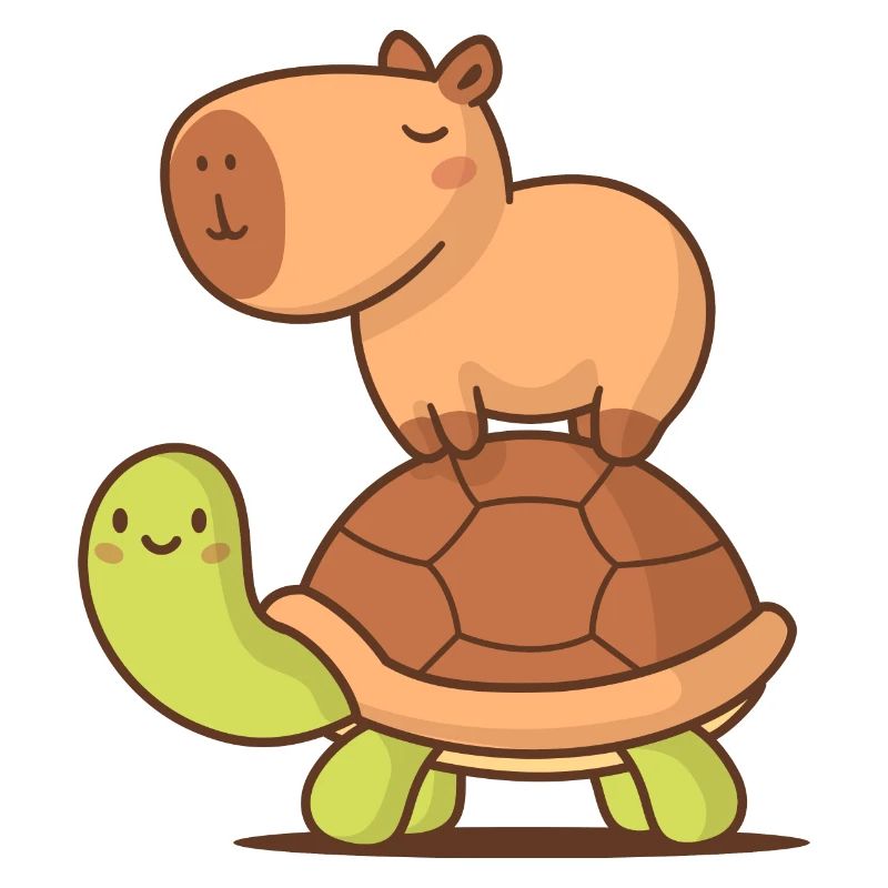 Capybara on a Turtle