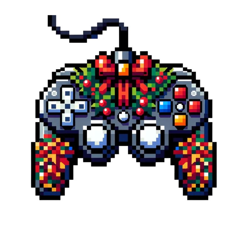 Pixelart christmas gaming controller