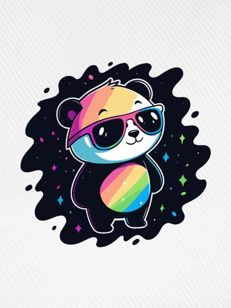 Panda Rainbow Galaxy Cool Glasses