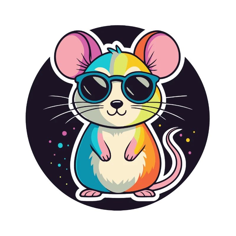 Regenbogen-Maus-Brille