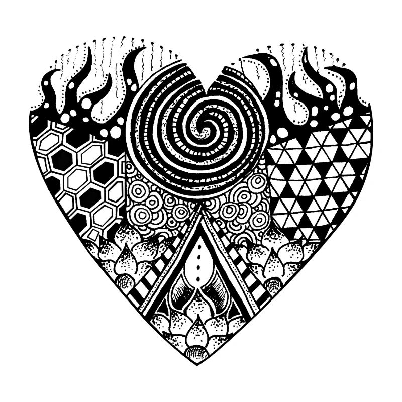 Heart Zentangle patterncontest