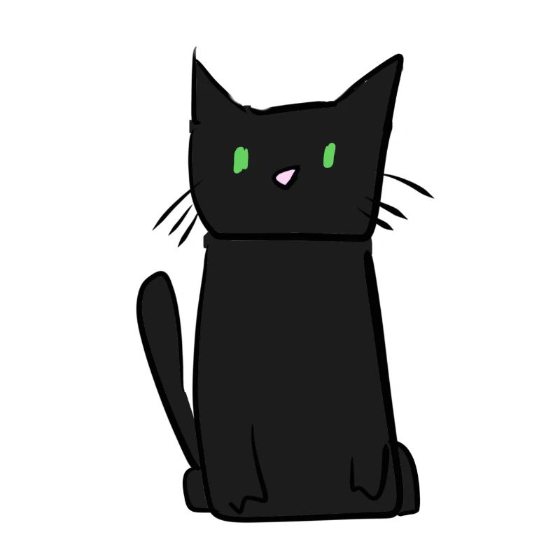 dunkle Katze Tier süß
