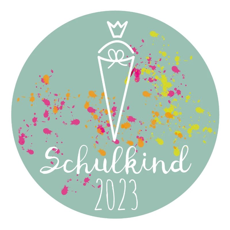 Schulkind Konfetti Kreis