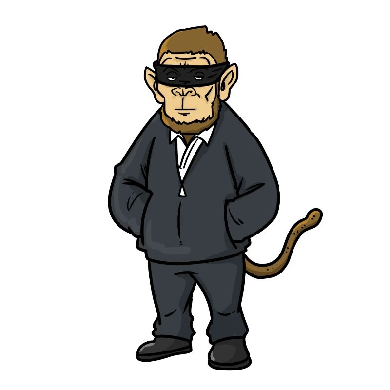 Robber Leader Monkey, Affe