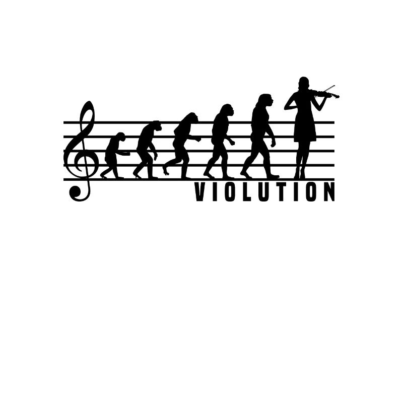 Violinist Geige Violine Noten Evolution Geschenk