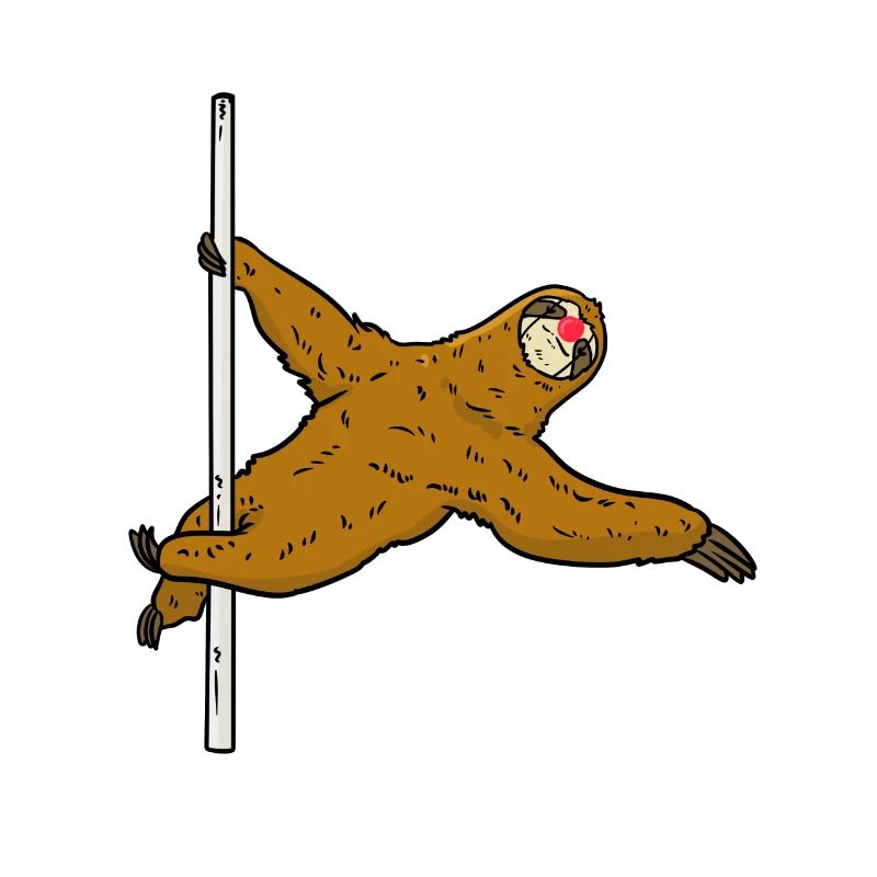 Pole Dance Sloth Pole Dance Faultier