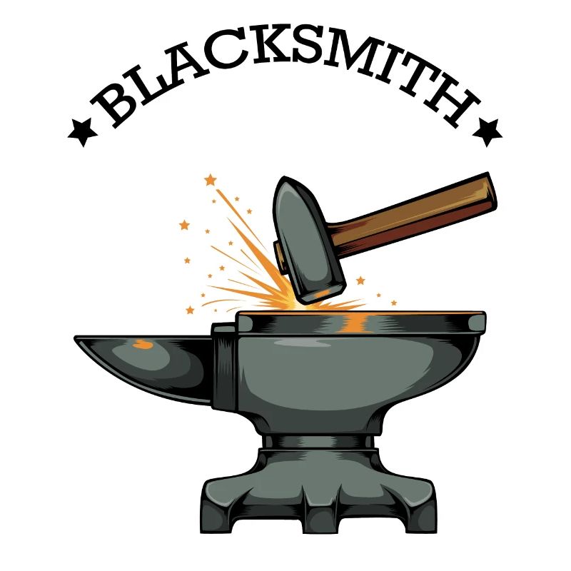 Blacksmith anvil hammer forging gift idea