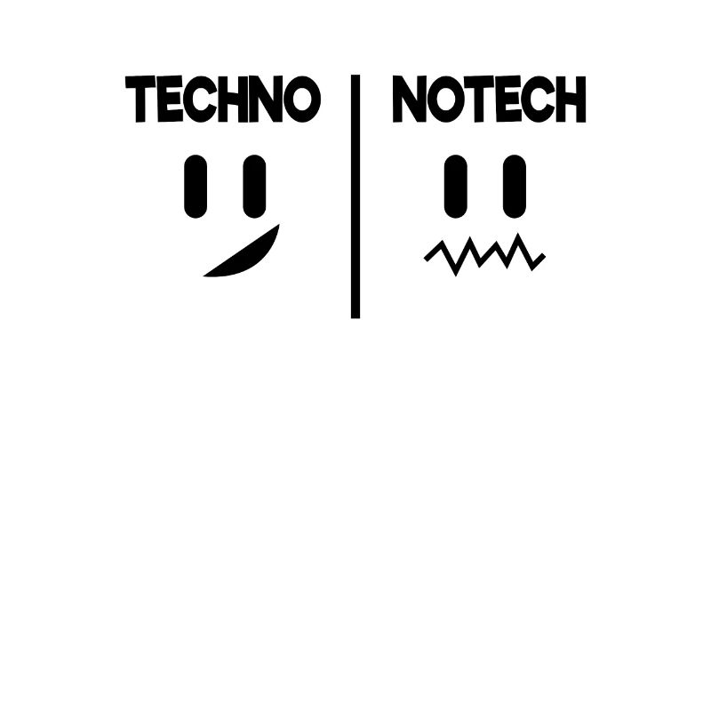 Techno No Tech Electro Rave Geschenk Spruch Lustig