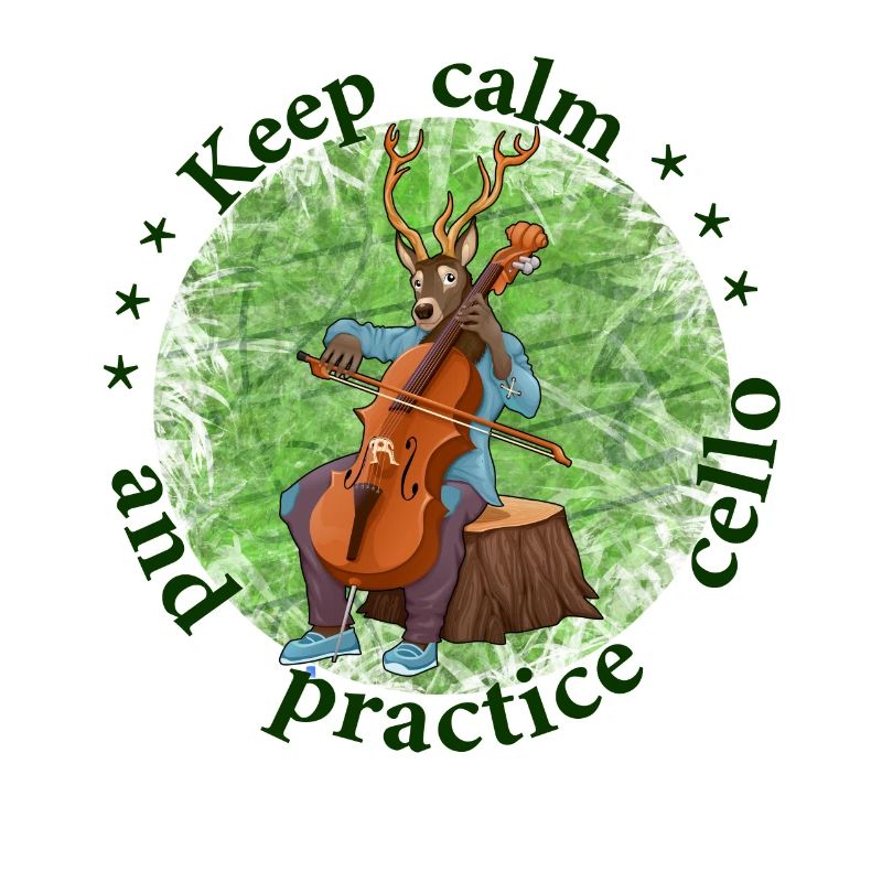 Keep calm practice cello cello reindeer