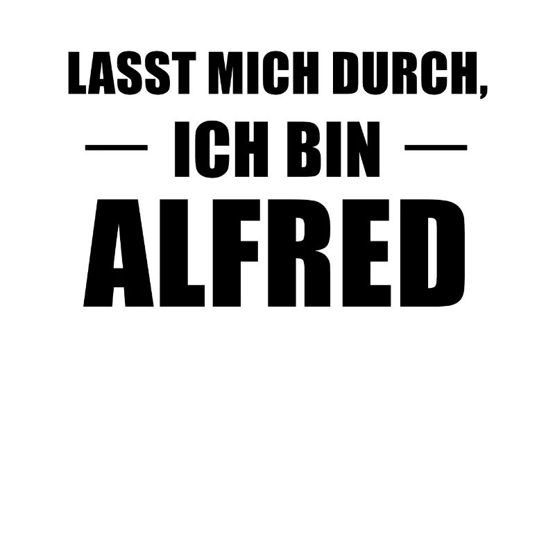 Alfred Name Spruch Geschenk Idee
