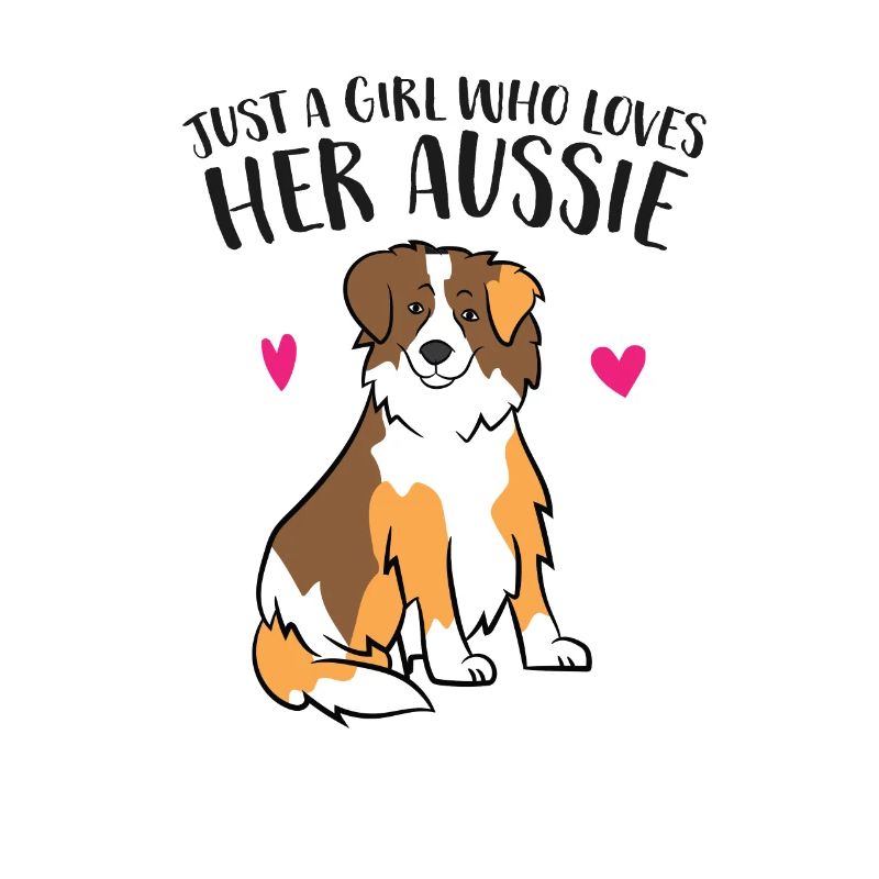 Nur ein Mädchen das Australian Shepherd Hunde