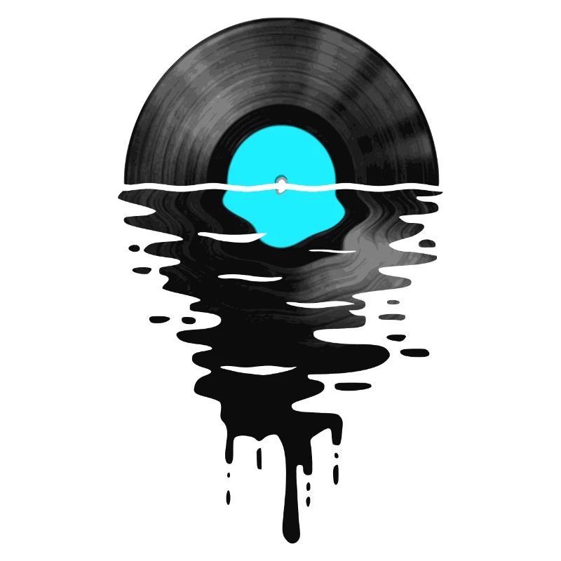 Vinyl LP Record Sunset Light blue