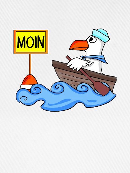Moin Seemann Möwe Seemöwe Boot