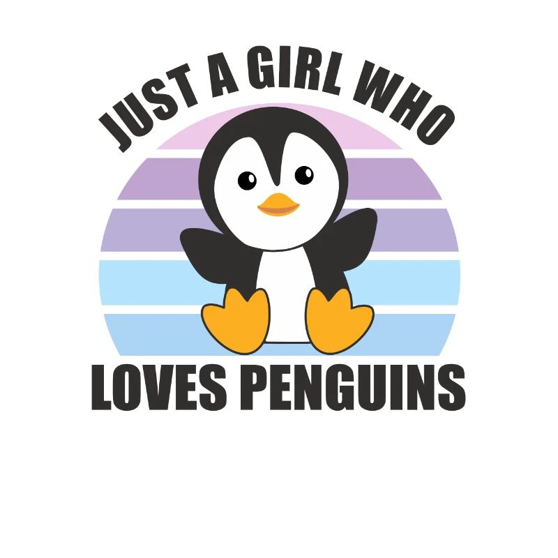Nur ein Mädchen das Pinguine liebt - süßer Pinguin