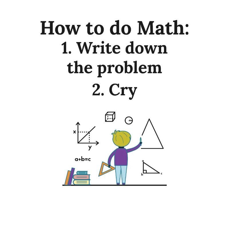 Funny Algebra Math Teacher How To Math