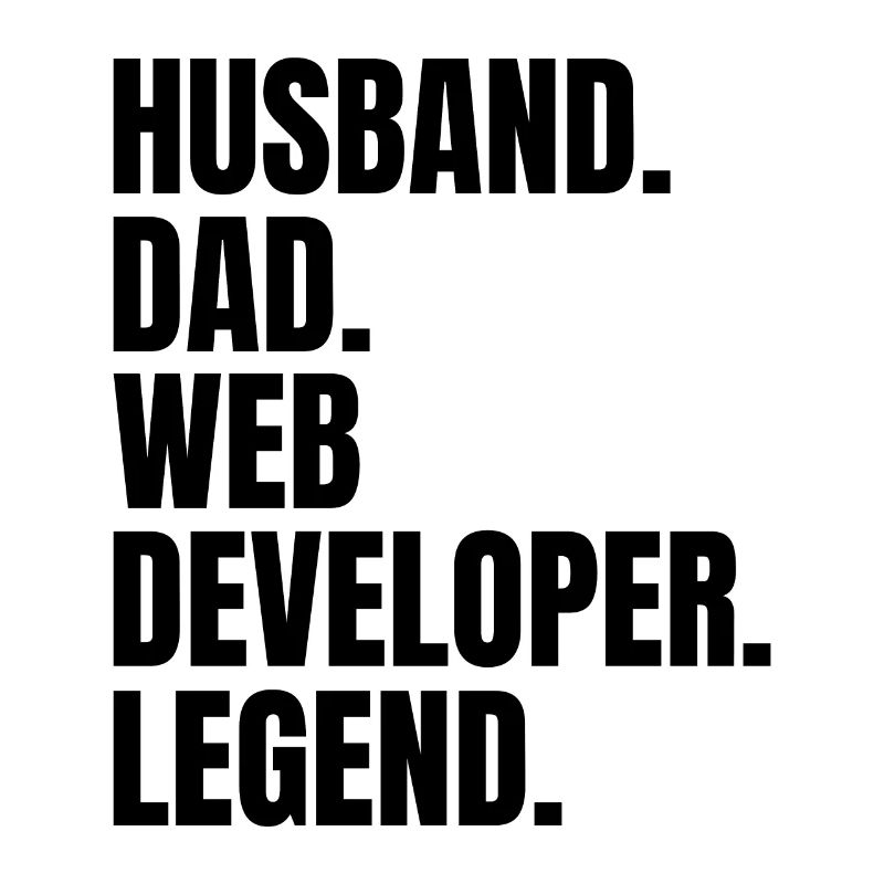 Husband Dad Web Developer Legend Retro