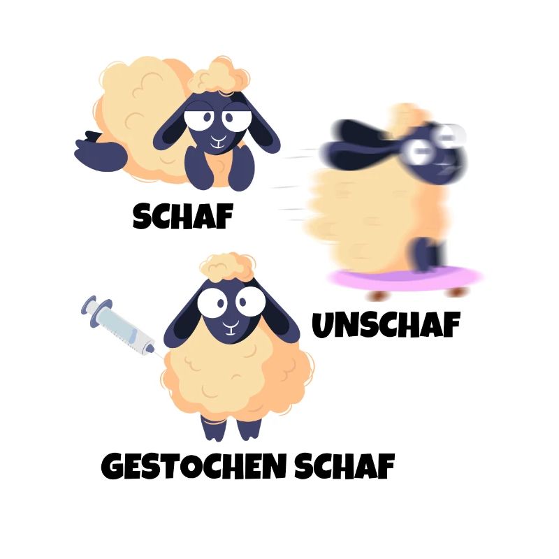 Schaf Unschaf Gestochen Schaf Wortspiel