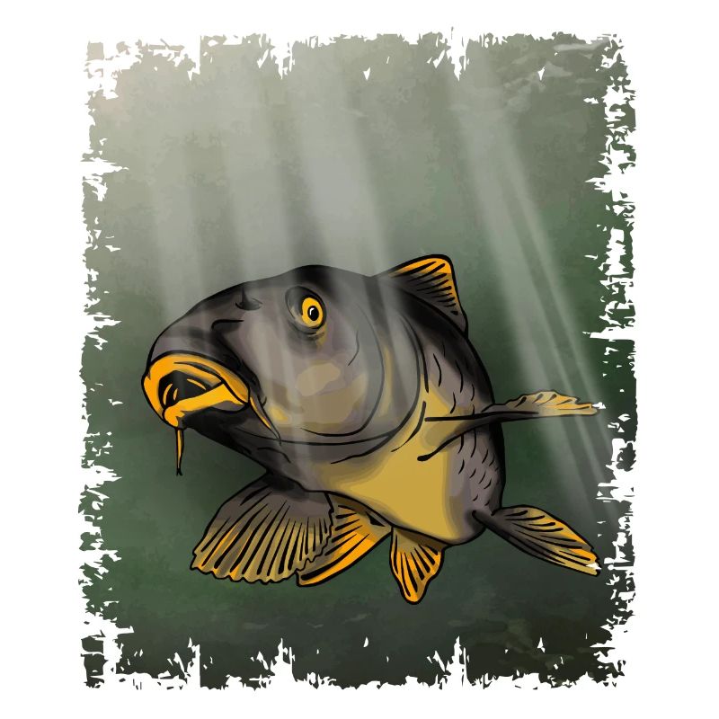 Karpfenfischen Unterwasserfisch-Design