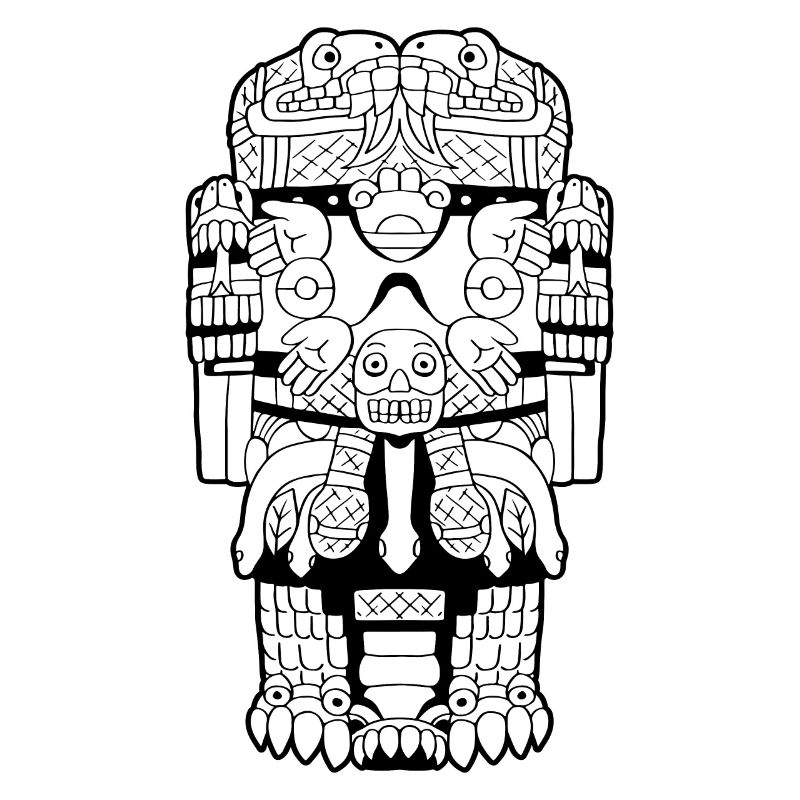 Coatlicue Déesse Aztèque Déesse de la Terre Maya Inca