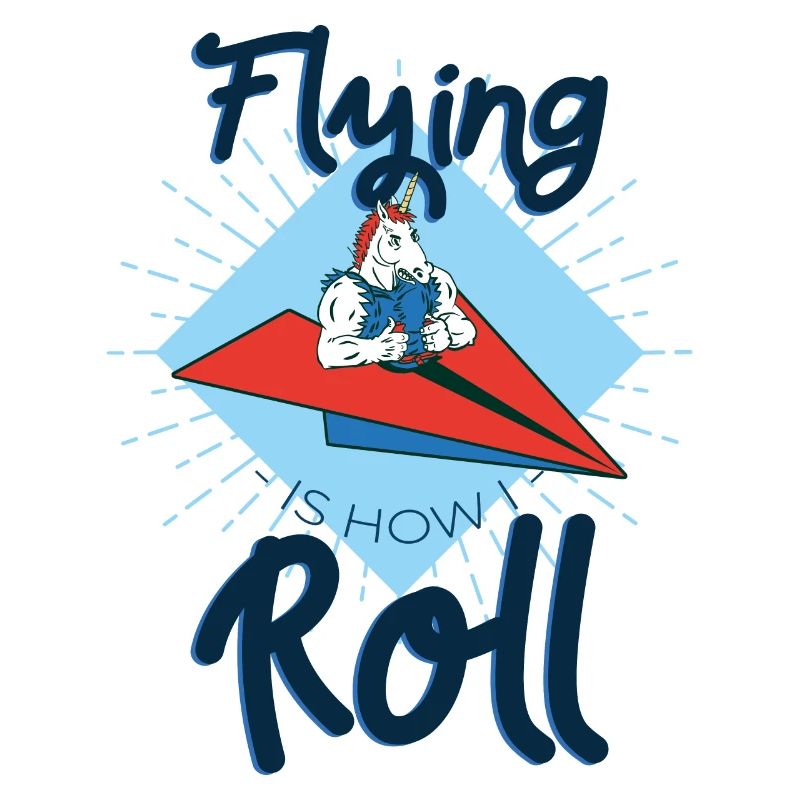 Papier-Flugzeug-Pilot Mathe-Lehrer Einhorn
