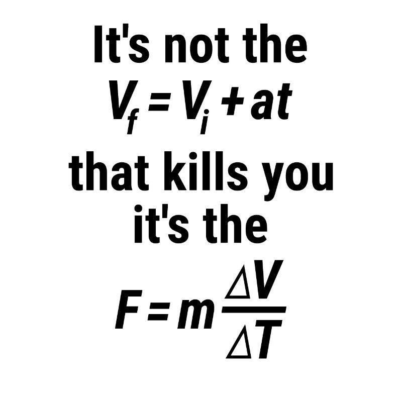 Physics Equation Funny Not the FORCE It's the FALL